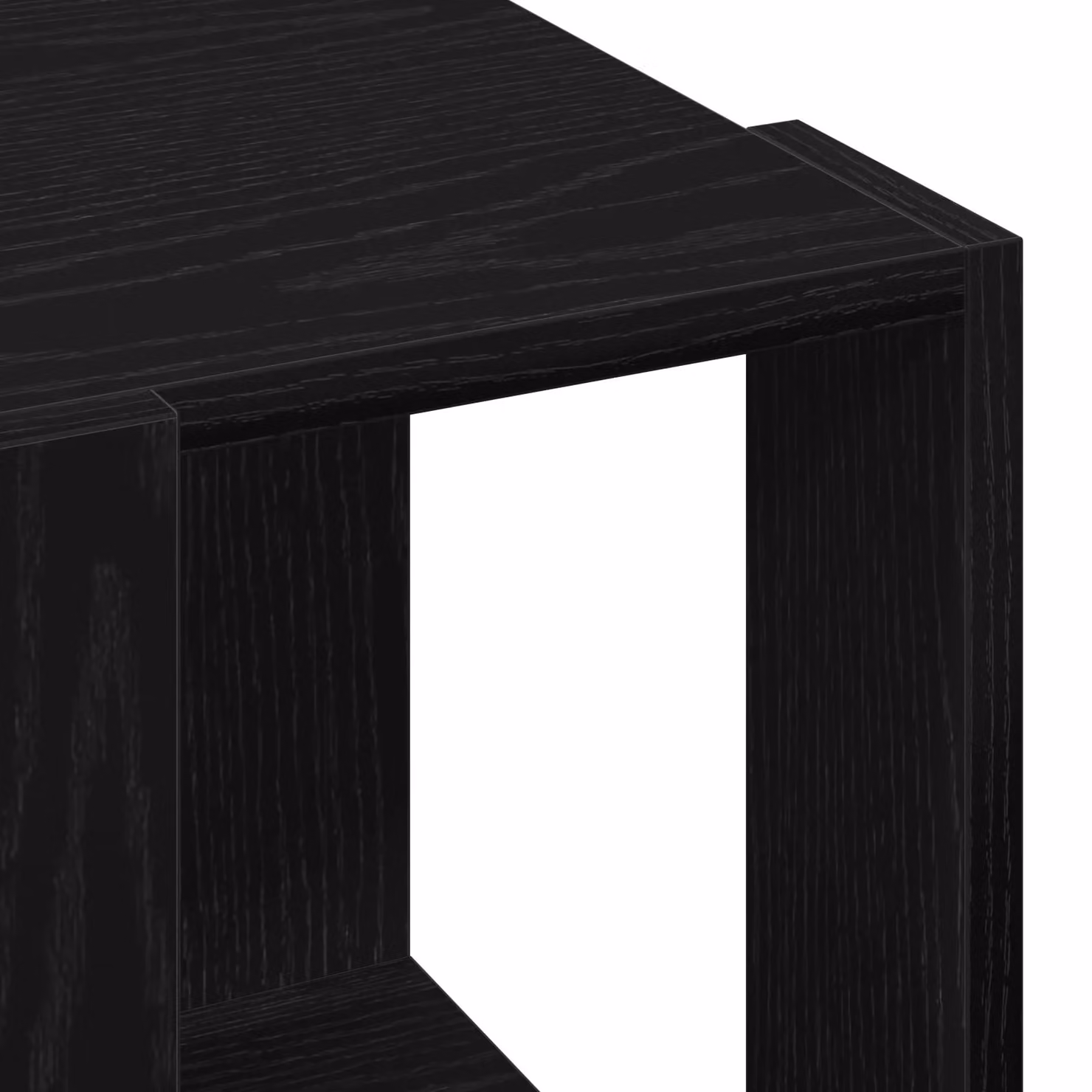 Berkfield Home Modern Square Coffee Table in Black Oak MDF, W/D/H: 32 x 32 x 30 cm – 4