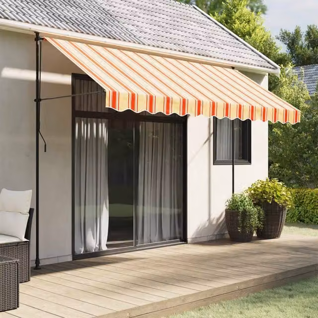 Berkfield Home Replacement Awning Valance Fabric in Yellow and Orange Stripe, 3.5 m – 1