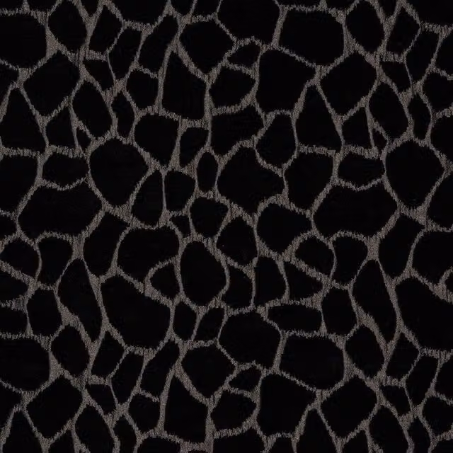Terrys Kenya Fabric in Silver and Black