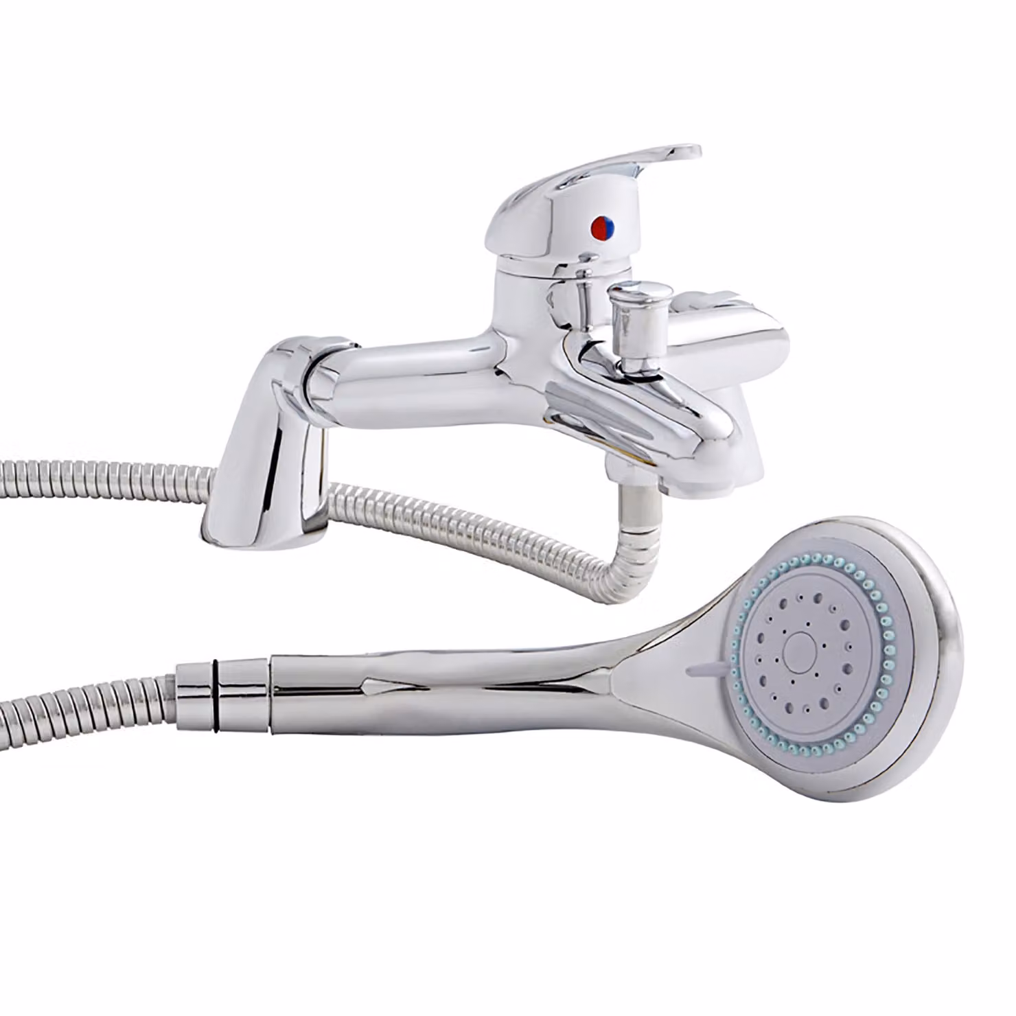 Kartell Chrome Brass Two-Handle Countertop Bathtub Shower Set