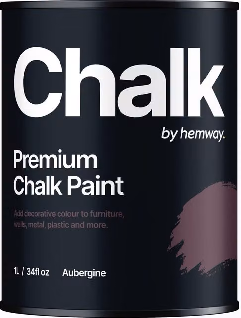 Hemway Opaque Chalk Paint in Matt Aubergine Purple, 1 l