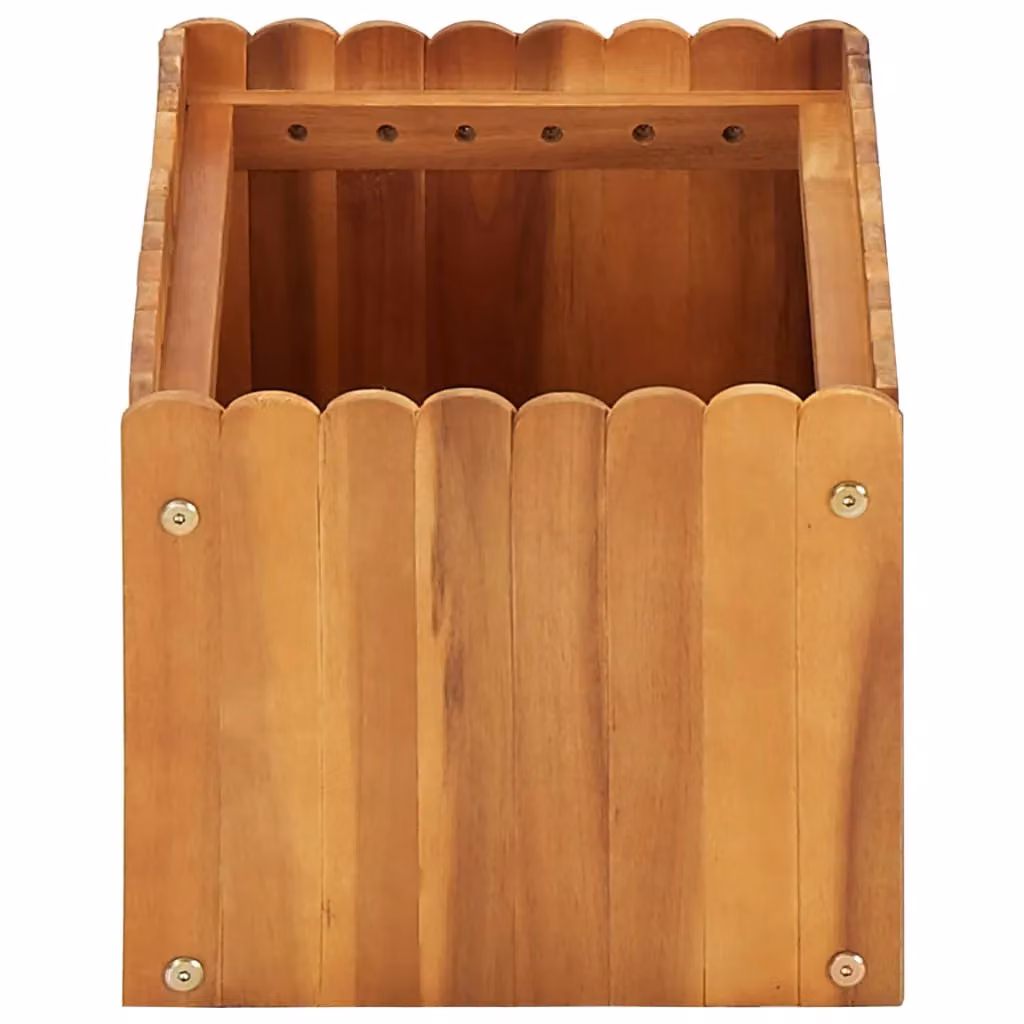 Berkfield Home Garden Raised Bed in Brown Solid Acacia Wood, W: 50 cm, D: 30 cm, H: 25 cm – 2
