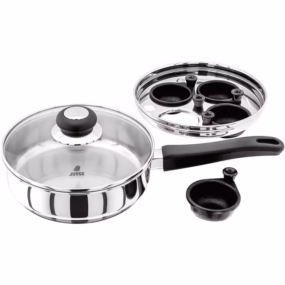 Judge Vista Non-Stick Saute Pan with Glass Lid, Silver, 20 cm – 3