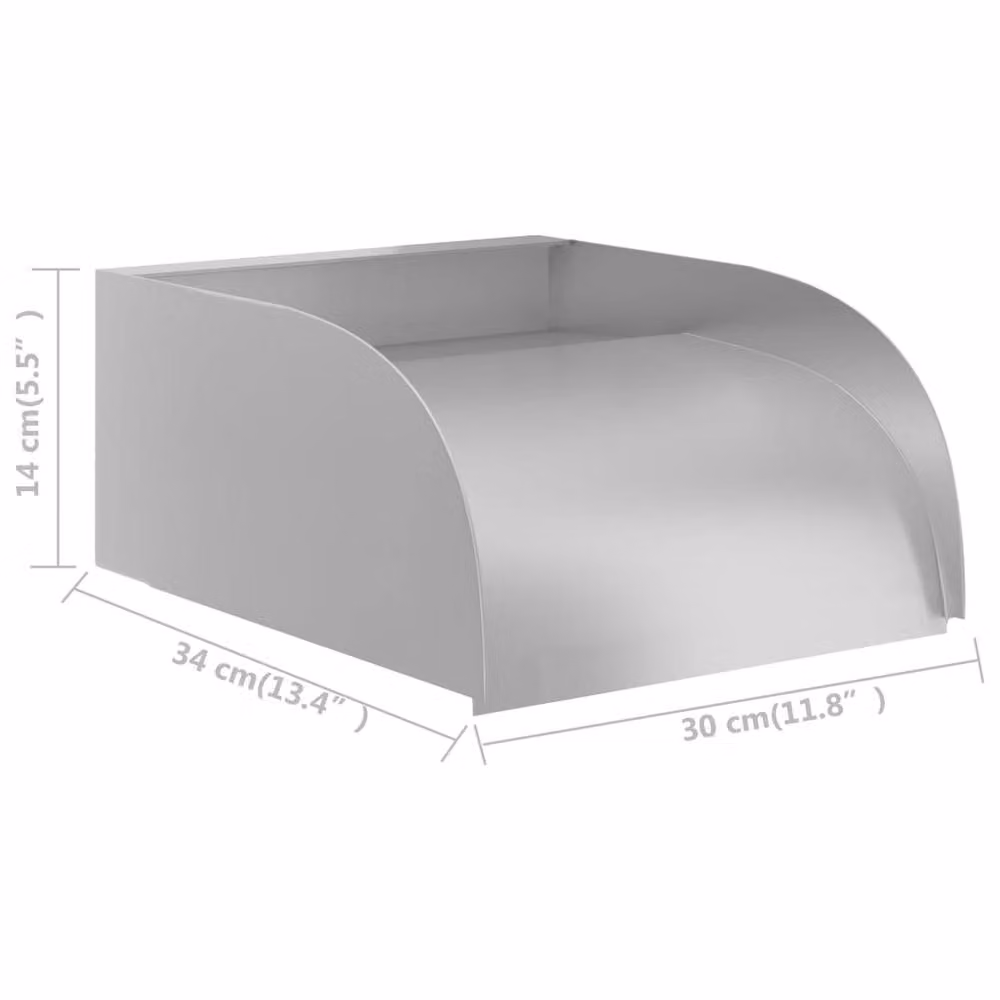 Berkfield Home Silver Stainless Steel Waterfall Indoor Tabletop Fountain, W/D/H: 30 x 34 x 14 cm – 2
