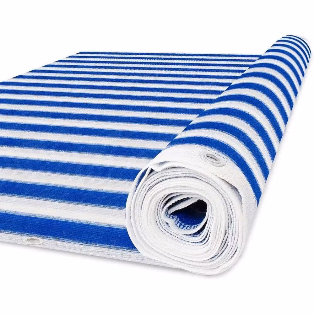 FLAVORA Blue Opaque Polyester Privacy Screen Fence Netting with UV Protection – 4