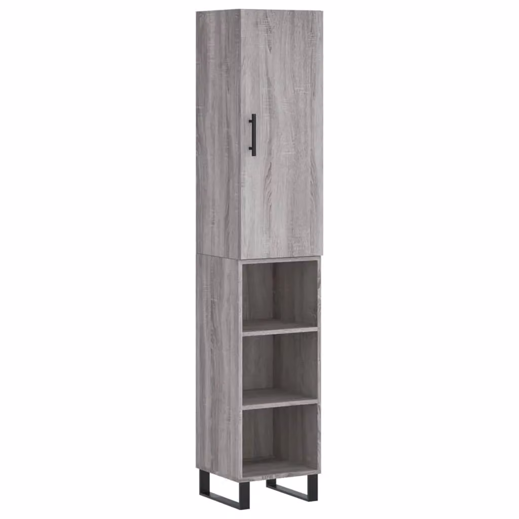 Berkfield Home Grey Sonoma Highboard W/D/H: 34.5 x 34 x 180 cm – 2