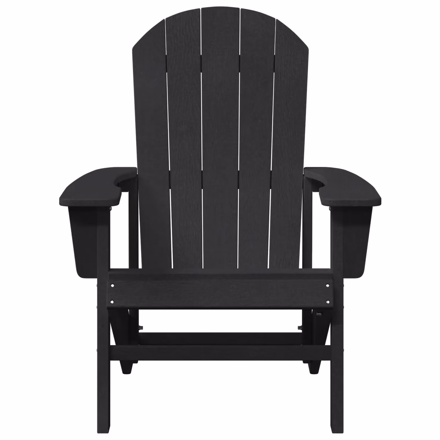 Berkfield Home Set of 2 Adirondack Chairs in Black HDPE, W/D/H: 74 x 82 x 90 cm – 5