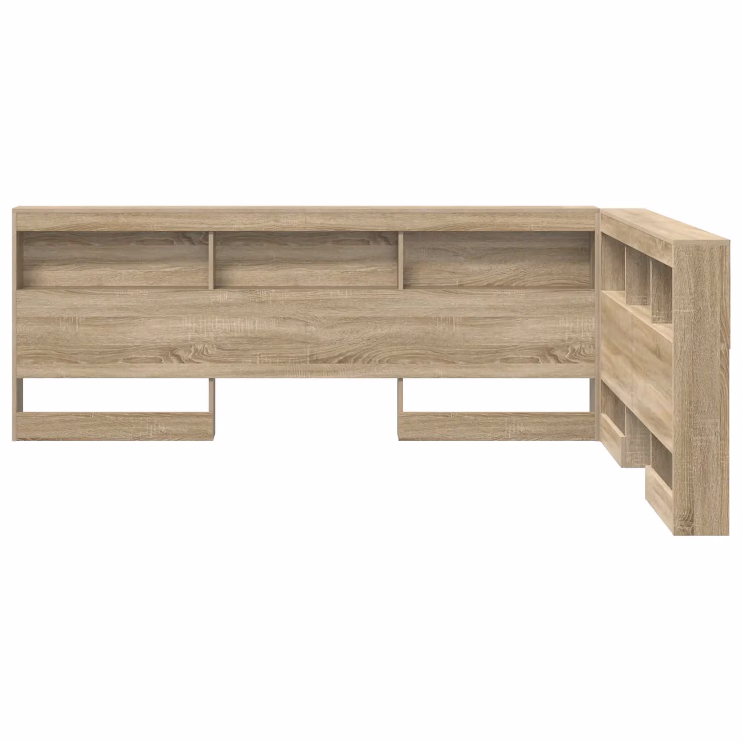 Berkfield Home Storage Headboard with Integrated Shelf in Sonoma Oak and Brown, Width: 140 cm – 2