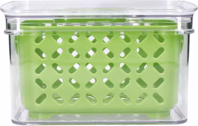MasterClass Stackable Food Storage Containers, 3.2 l, Grey and Transparent