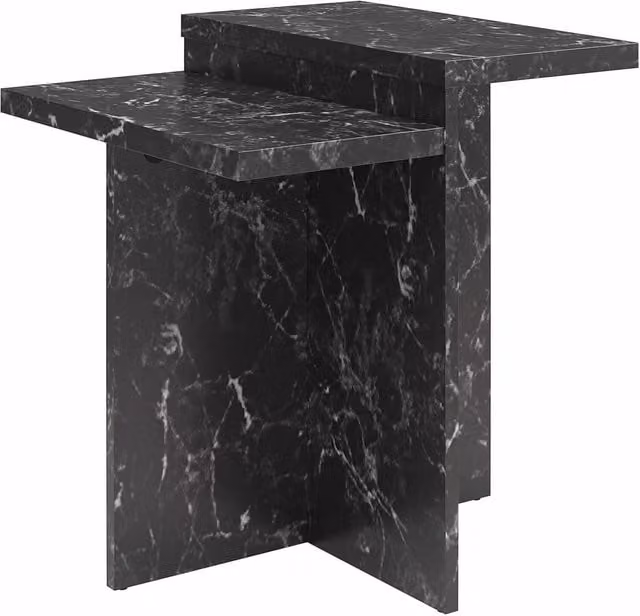 CosmoLiving Brielle Modern Nesting Accent Tables with Serving Tiers in Black, White and Grey