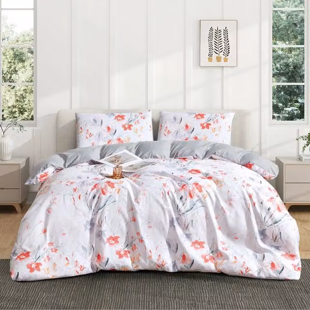 Ezysleep Pixie Floral Printed Duvet Set and Pillowcase in Multicolour and Pink, 230 cm