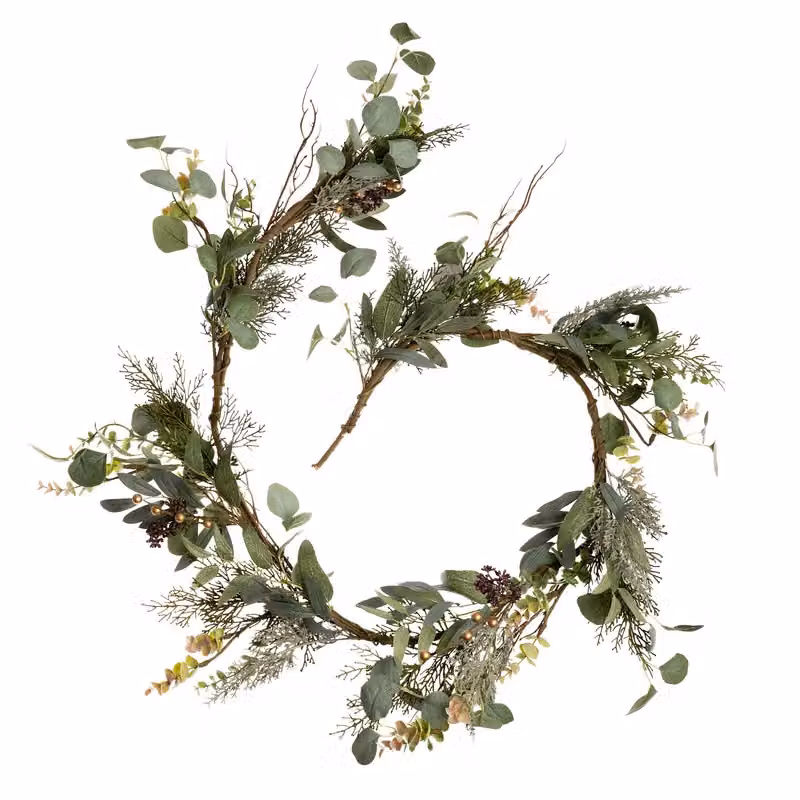 Scottish Everlastings Ltd Rustic Green Eucalyptus Foliage Garland, 180 cm – 3