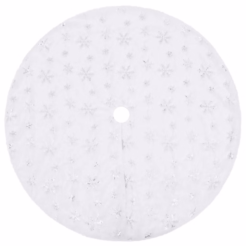 Berkfield Home Luxury White Faux Christmas Tree Skirt – 2