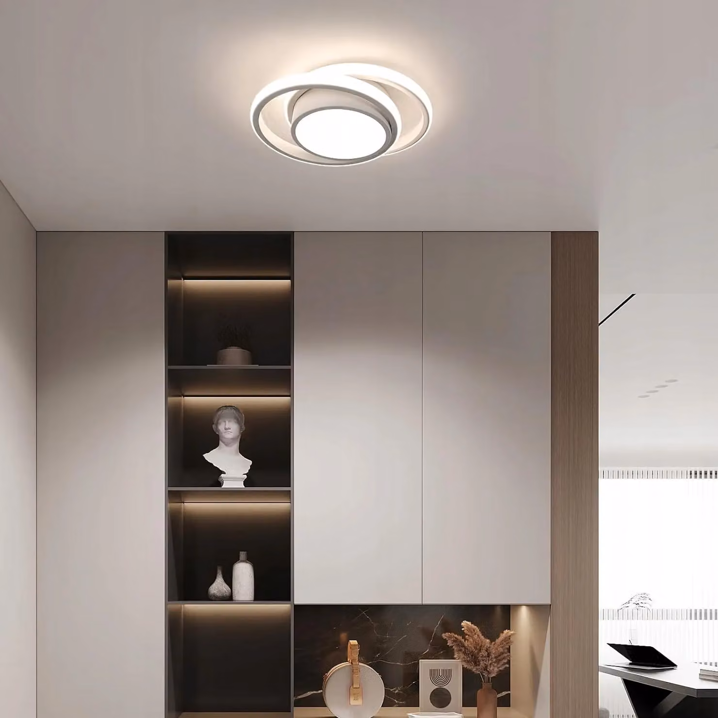 COMELY Modern LED Ring Ceiling Light, 36W, White, 4500K – 3