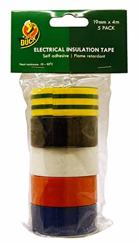 Shurtape Red Insulating Electrical Tape Multipack of 5, 19mm x 4m – 1
