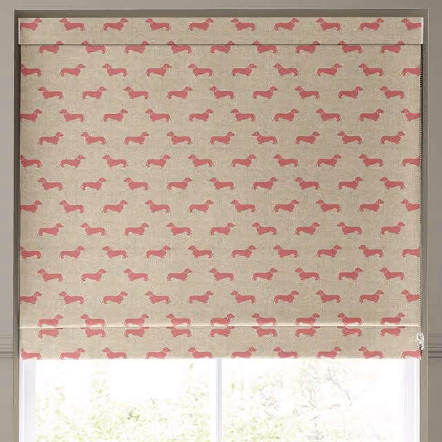 Emily Bond Peggy Made to Measure Blackout Roman Blind in Raspberry Pink