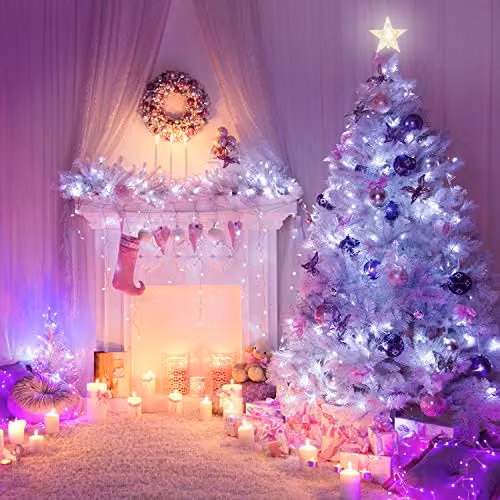 The Christmas Workshop White LED Star Tree Topper with Timer Functionality – 5