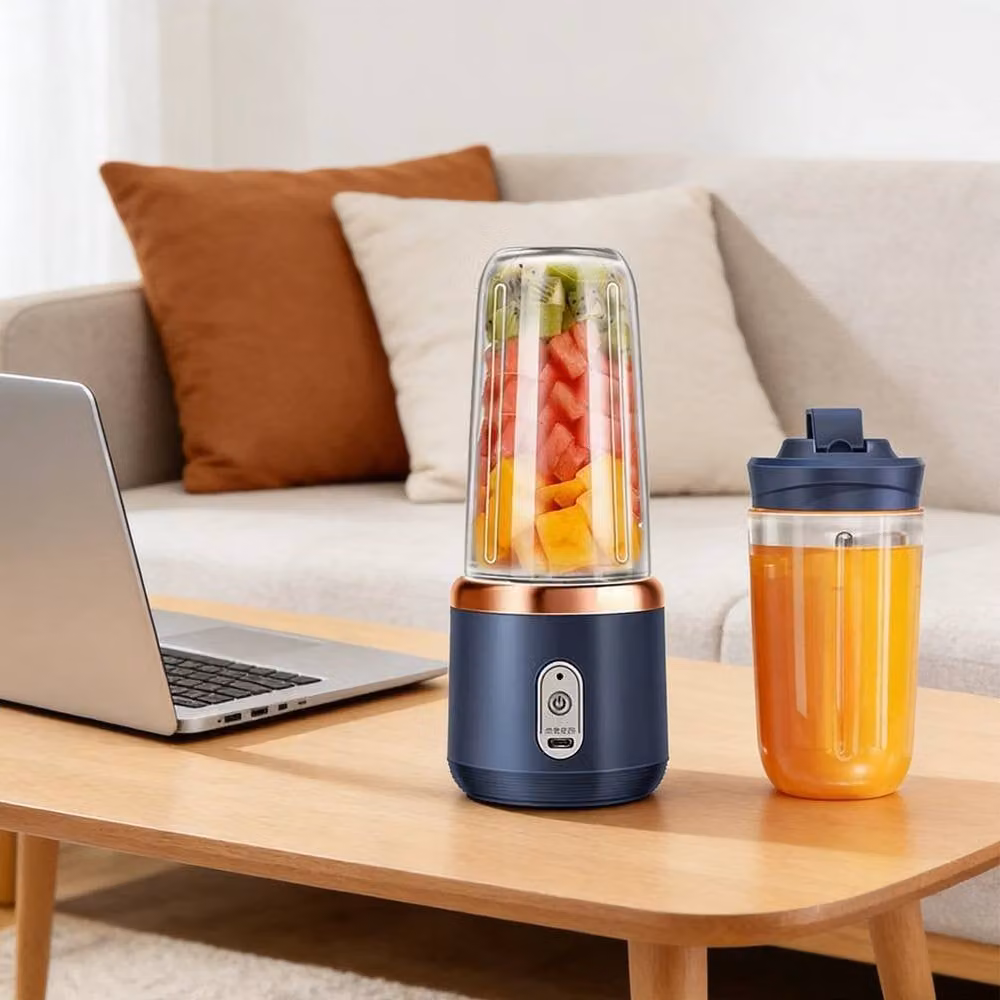 FLAVORA Portable Electric Juice Maker and Blender in Pink and Blue, 400 ml – 2