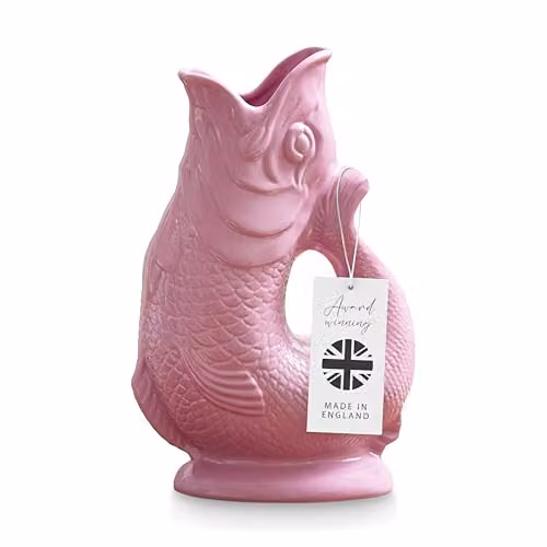 Wade Fish Ceramic Jug, Pink, 1.2 l