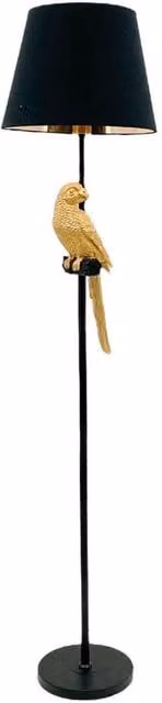 Minster Black Shade Floor Lamp, W/D/H: 37 x 37 x 164 cm
