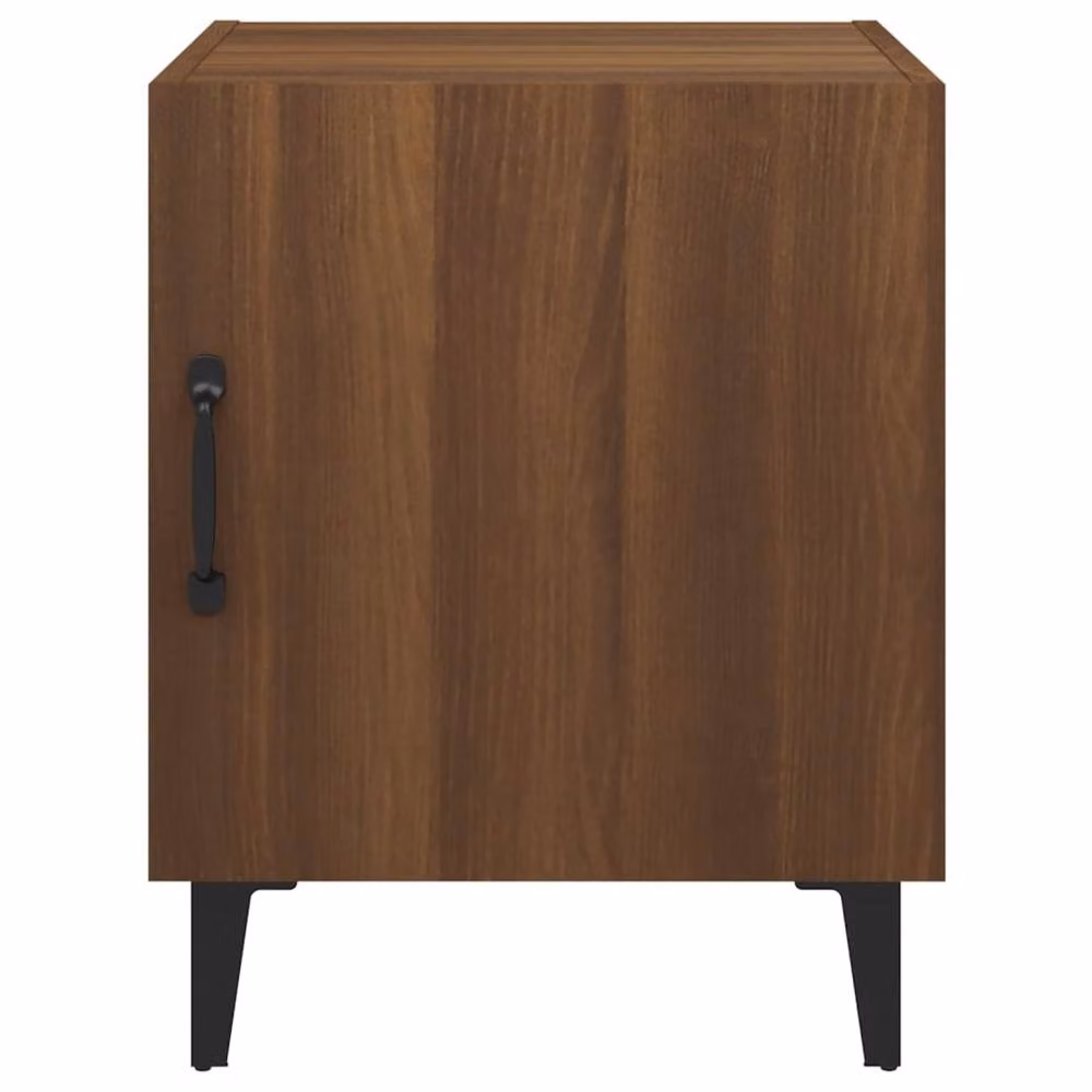 Berkfield Home Elegant Bedside Cabinets, 2 Piece Set in Brown Oak Engineered Wood, W/D/H: 40 x 40 x 50 cm – 4