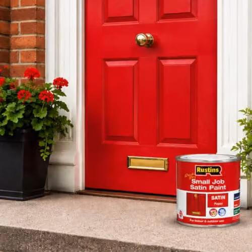 Rustins Quick Drying Satin Wood Paint, Red, 250 ml – 3