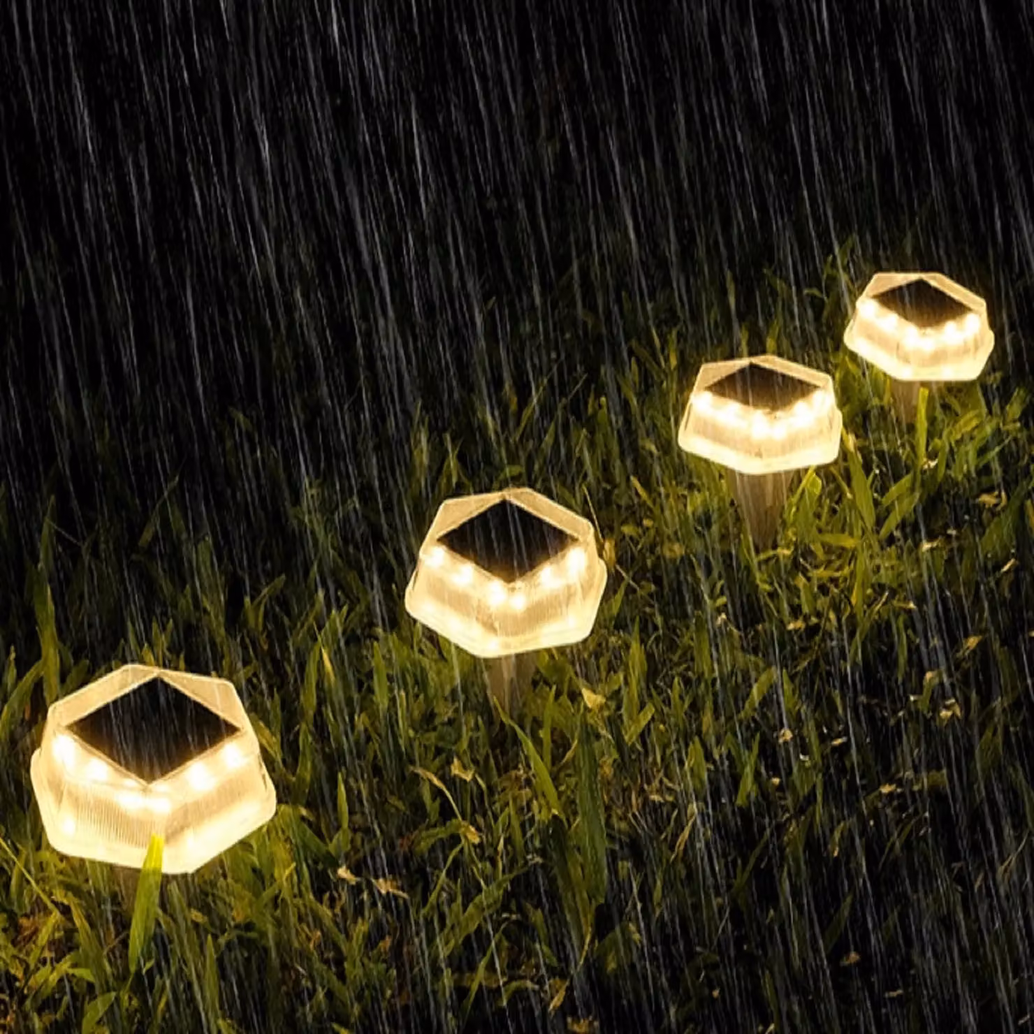 Leaper Solar Outdoor Patio Stair Step Lights in White with Dusk Sensor and IP65 Waterproof Rating – 2