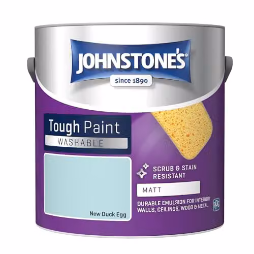 Johnstone's Washable Matt Wall and Ceiling Paint in Duck Egg Blue, 2.5L