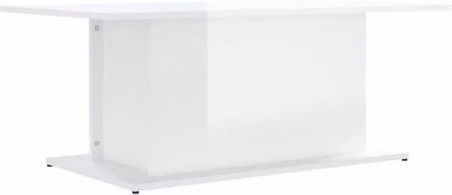 Berkfield Home High Gloss White Coffee Table, W: 102 cm, D: 55.5 cm, H: 40 cm – 1