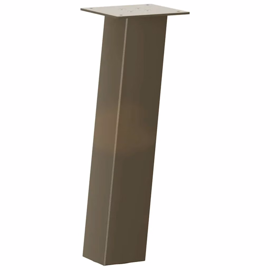 Berkfield Home Steel Coffee Table Legs, 4 Pieces, Brown, Height: 42 cm – 2