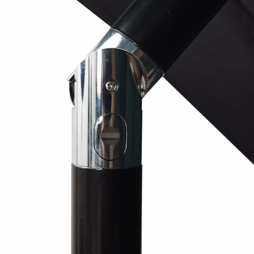 Berkfield Home 3-Tier Parasol with Aluminium Pole, Black, W: 250 cm, D: 250 cm, H: 260 cm – 3