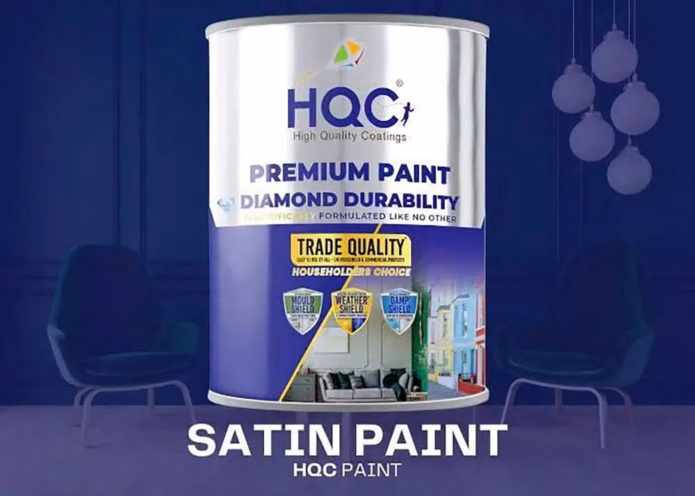 HQC PAINTS Satin Black Water Based Mould Resistant Masonry Dispersion Paint, 20 l – 2