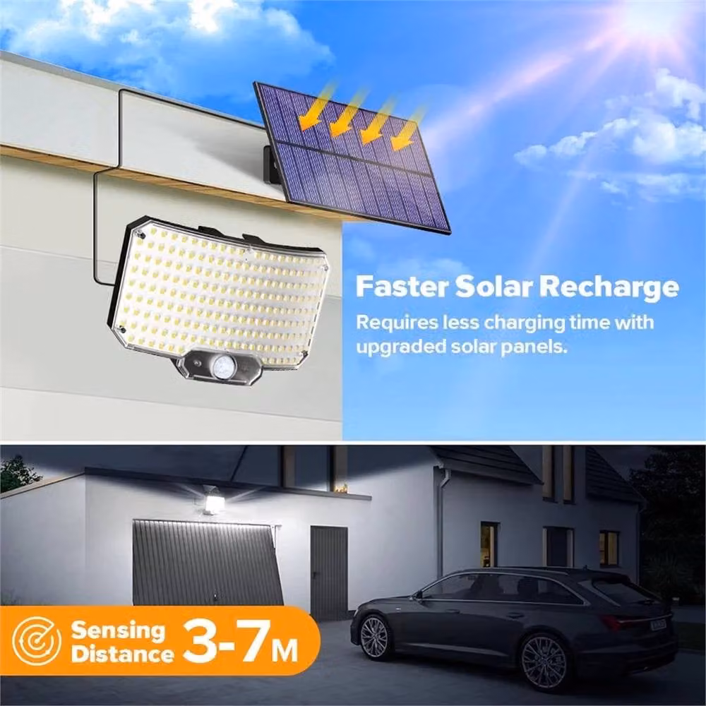 Nordara Solar LED Wall Light with PIR Motion Sensor and Remote Control in White – 5