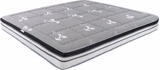 Angel Cerda Grey Natural-Latex Hybrid Mattress with Knit Fabric and Antibacterial Temperature Regulation, W/D/H: 180 x 200 cm