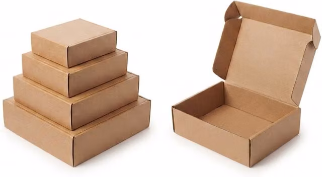Storm Trading Group 100 Brown Die Cut Corrugated Cardboard Postal Mailers W/D/H: 17 x 14 x 5.5 cm