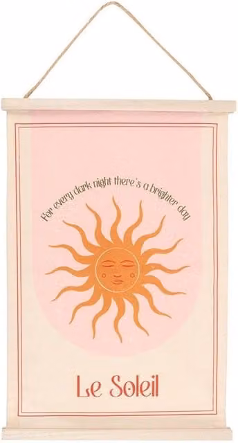 Something Different Le Soleil Pink Hanging Abstract Wall Plaque