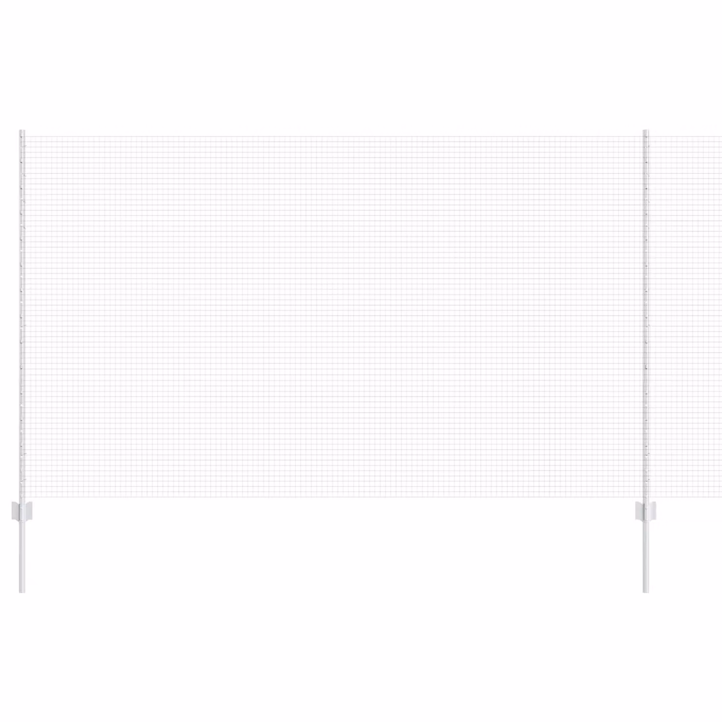 Berkfield Home Grey Steel Welded Wire Fence with 22 U-Profile Posts, H: 140 cm, W: 25 m – 2