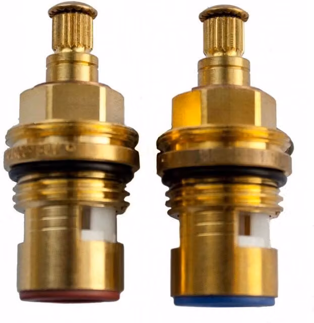 Oracstar Ceramic Tap Top Headwork Glands, Gold, Pack of 2