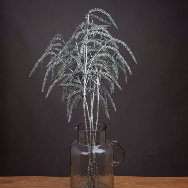 KDMK Silver Amaranthus Faux Flower Stems in Grey