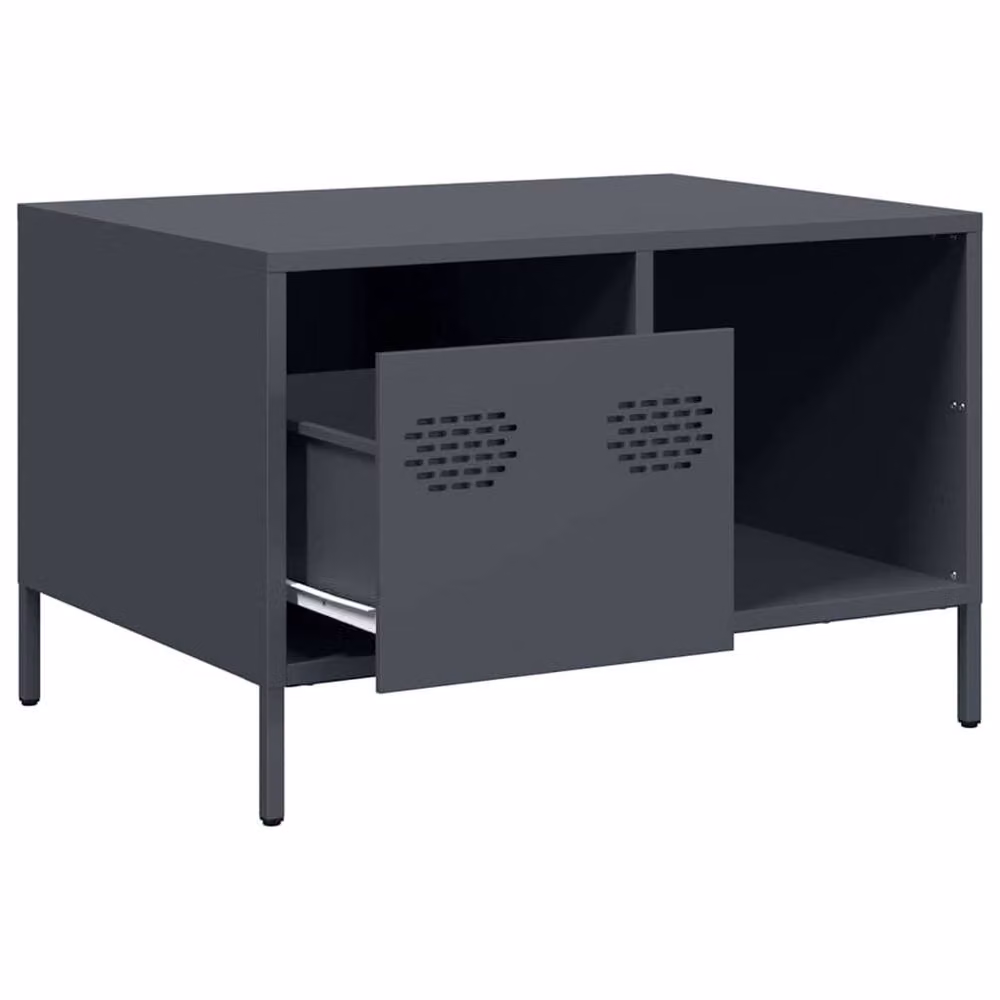 Berkfield Home Anthracite Coffee Table in Dark Grey Metal, W: 68.5 cm, D: 50 cm, H: 43.5 cm – 5