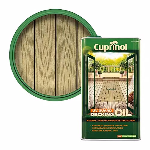 Cuprinol UV Guard Decking Oil in Natural, 5 l – 1