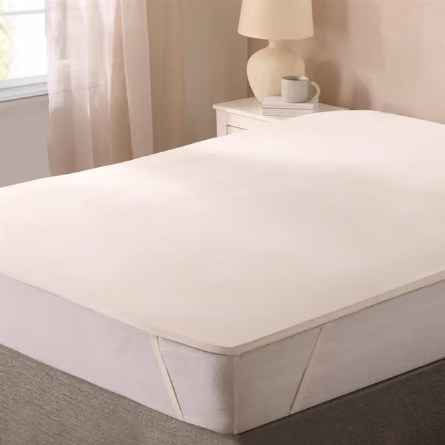 OHS Anti-Allergy Washable Memory Foam Mattress Topper in White, Double Size