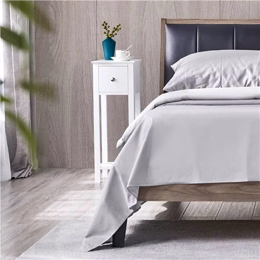 Kelvenix Modern White Bedroom Table with Drawer and Shelf – 2