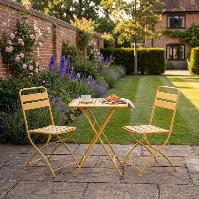 Artemis Home Colourways Vibrant Folding Patio or Balcony Set in Yellow – 1