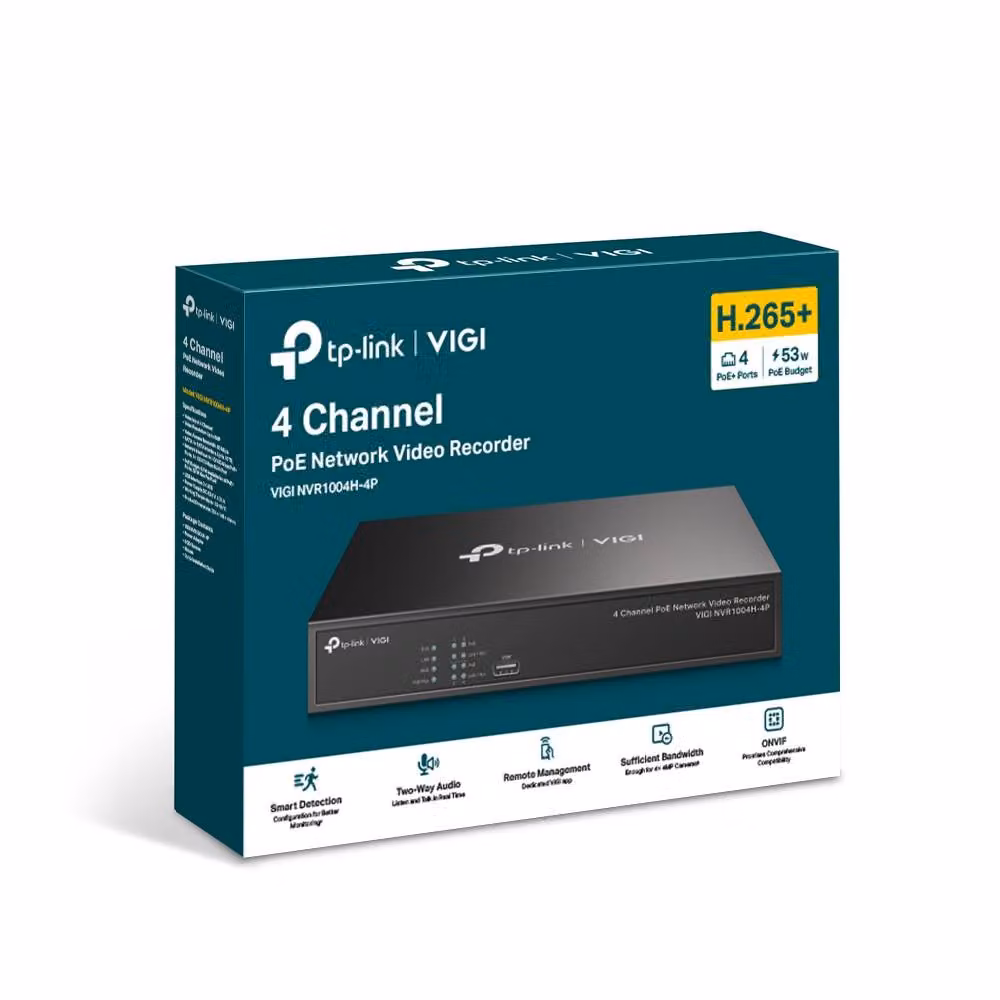TP-Link 4 Channel PoE+ Network Video Recorder in Black – 3