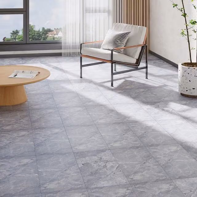 Lifeideas Set of 28 Self Adhesive Stone Effect PVC Flooring in Slate Grey