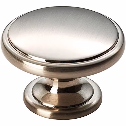 Loops Brushed Silver Ring Domed Cupboard Door Knob