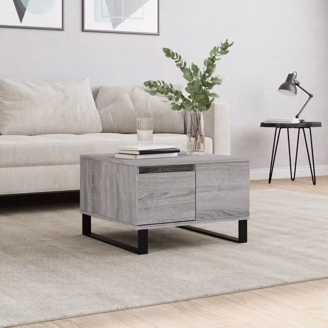 Berkfield Home Grey Sonoma Coffee Table, W/D/H: 55 x 55 x 36.5 cm – 1