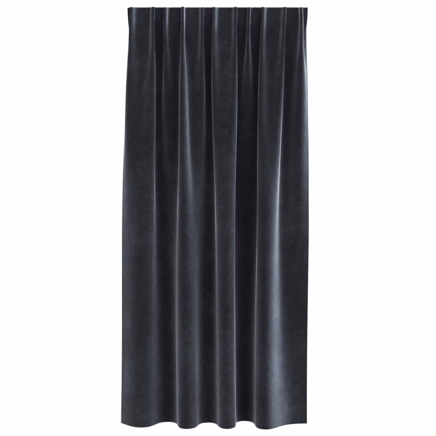 Berkfield Home Dark Grey Velvet Blackout Curtains with Top Tape, 2 Pack – 3