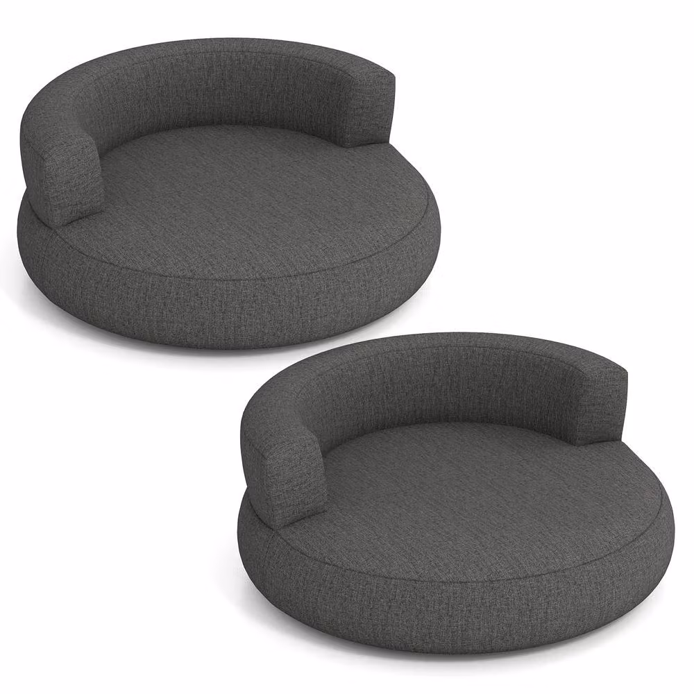 Costway Inflatable Air Sofa Lounger with Detachable Cover and Armrests, Grey – 3